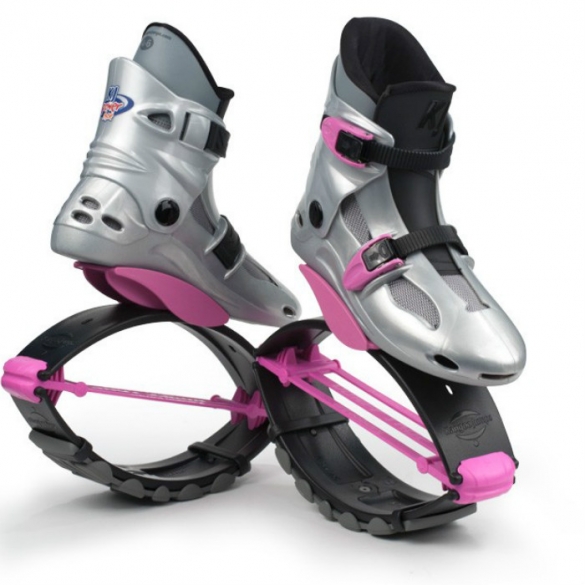 Kangoo Jumps Powershoe Special Edition zilver roze KJPOWERSHOESESILVERPINK